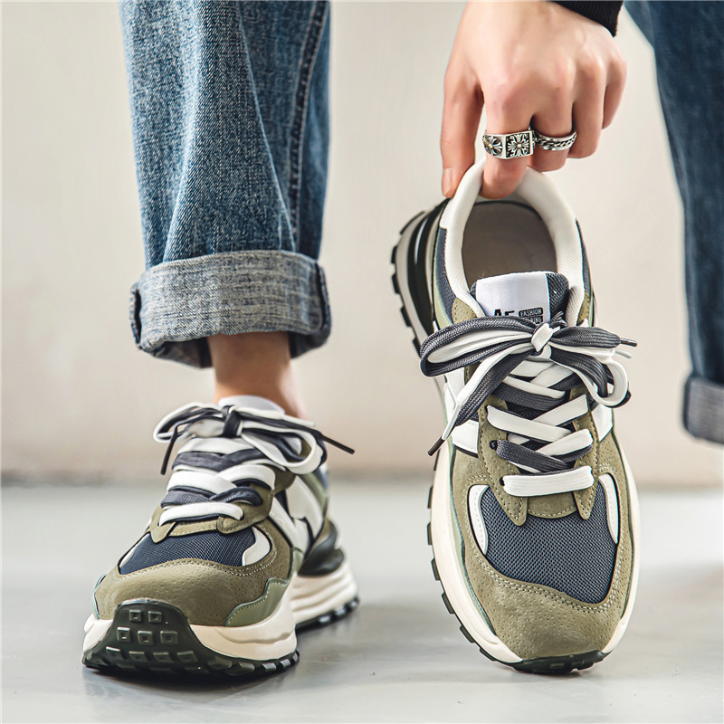 Forrest Gump Men's Shoes 2023 New Summer Breathable Mesh Casual Inner Non-Slip Versatile Sports Dad Trendy Shoes
