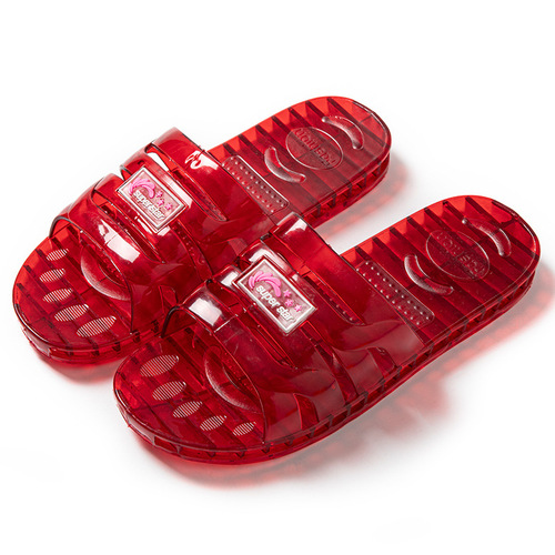 Air Conditioning Crystal Slippers Leaking Bathroom Shower Mat Non-slip Summer New Men's Plastic Slippers Couple Bathroom Slippers