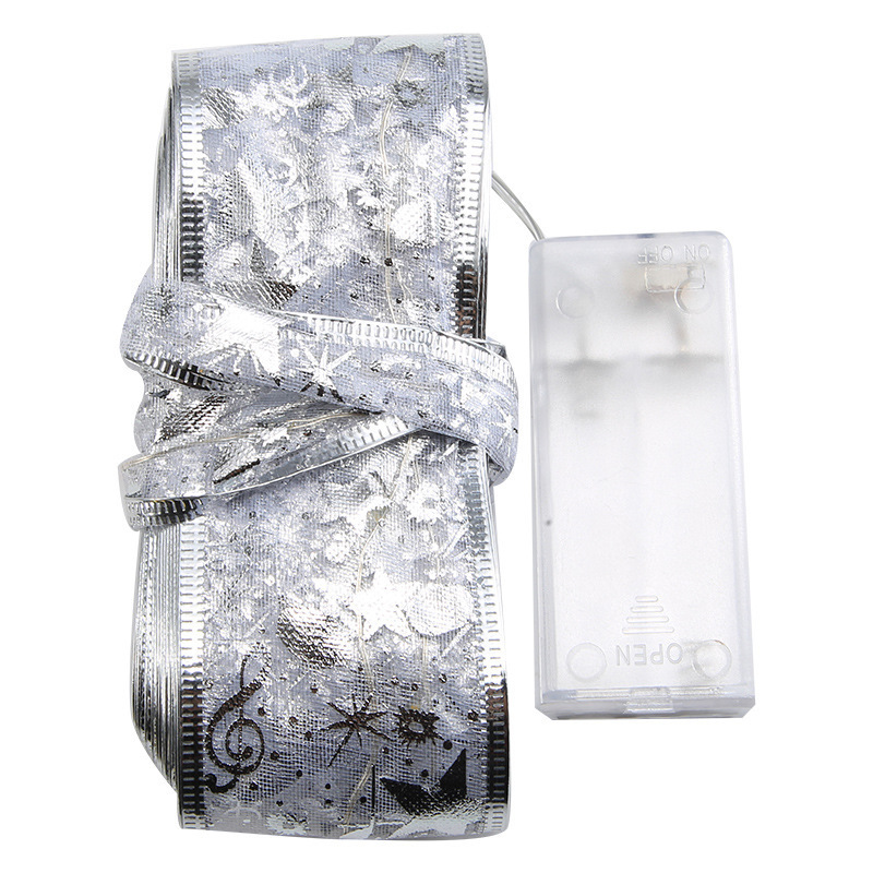 Nuevos productos transfronterizos LED alambre de cobre seda string luz de cinta de Navidad arco luz de cinta de color árbol de Navidad luz decorativa