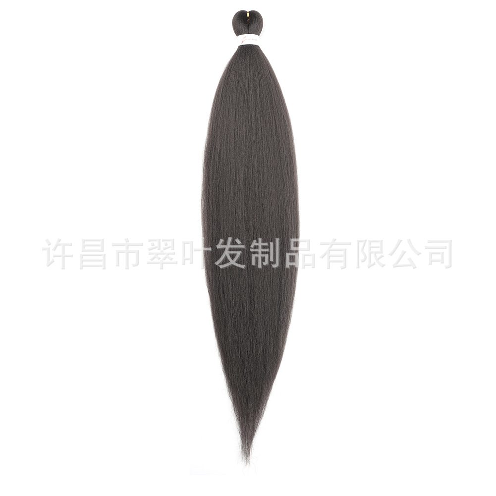 Venta caliente transfronteriza EZ gran trenza cabello de ganchillo peluca tejida 36inch cabello de fibra química de seda de baja temperatura multicolor personalizado al por mayor