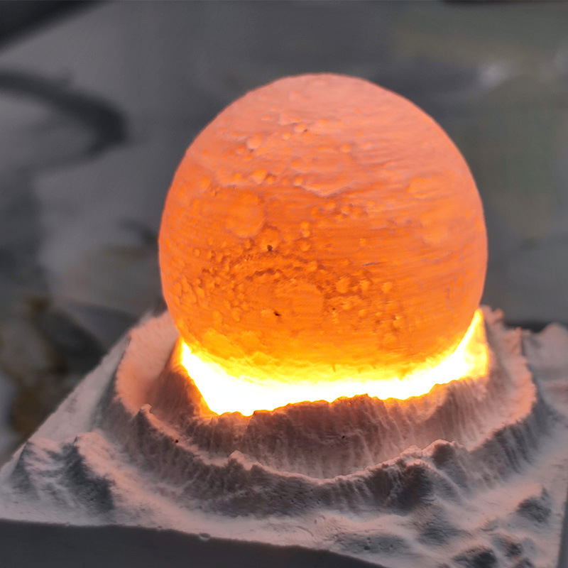 2024 新しい回転惑星ランプクリエイティブ LED カラフルなナイトライト家の装飾 3D 印刷 USB ムーンランプ|undefined