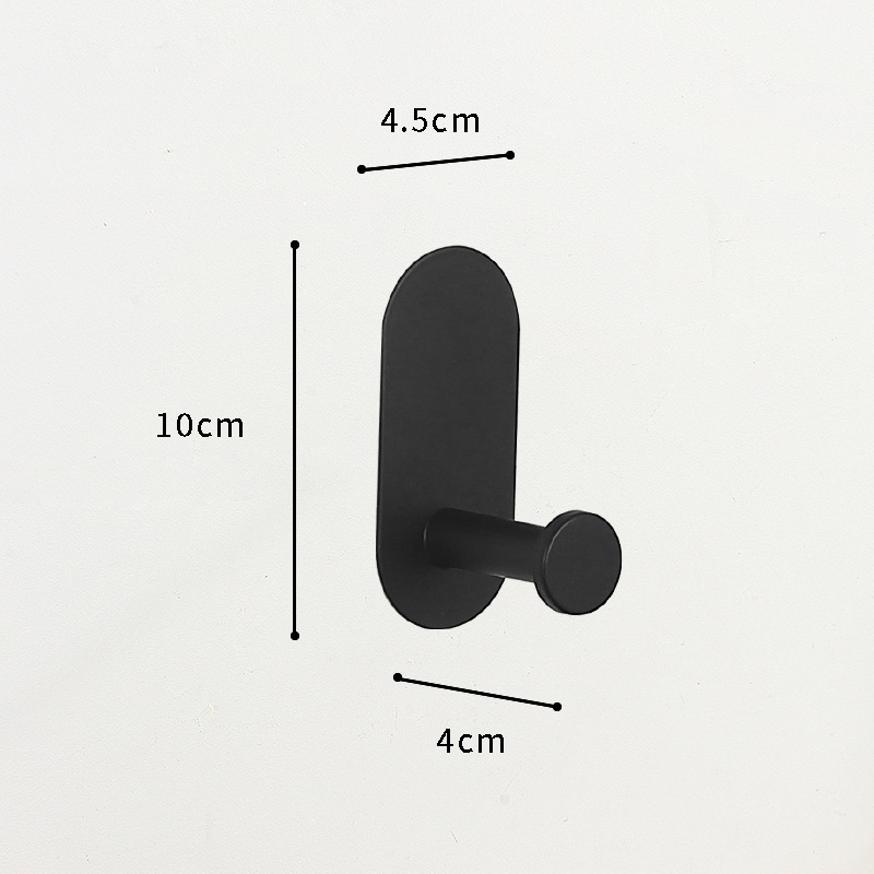 Conjunto de barra de toallas transfronterizas, estante de toallas de baño, estante de papel de baño negro, gancho de ropa sin clavos, conjunto de accesorios de baño image 6