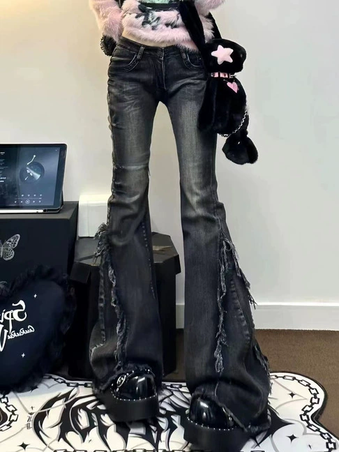 Universal design fashionable jeans, megaphone, trousers, American style