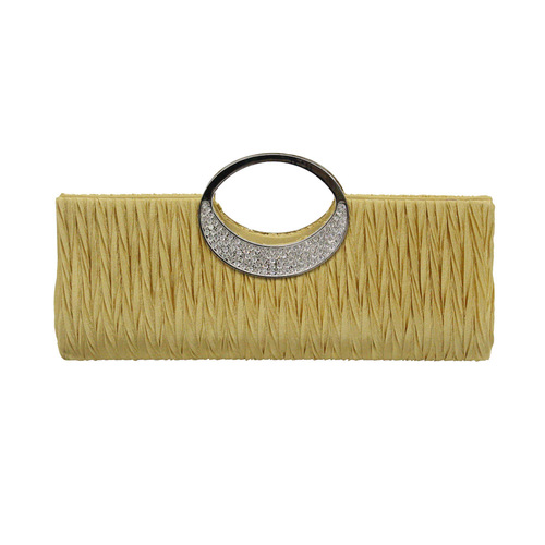 New hardware handle with rhinestone pleats, fashionable and classic women's bag, evening bag, evening bag