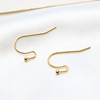 Copper accessory, earrings, golden color, simple and elegant design, wholesale
