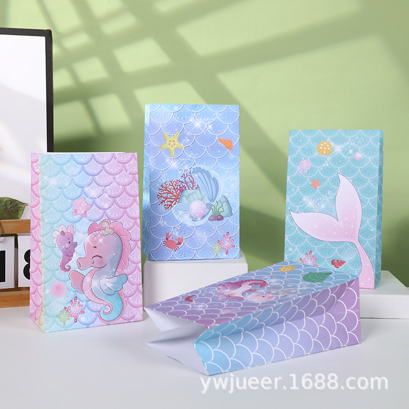 Rosa mariposa impresa bolsa de papel de regalo romántico creativo regalo de vacaciones bolso de embalaje de regalo rectangular