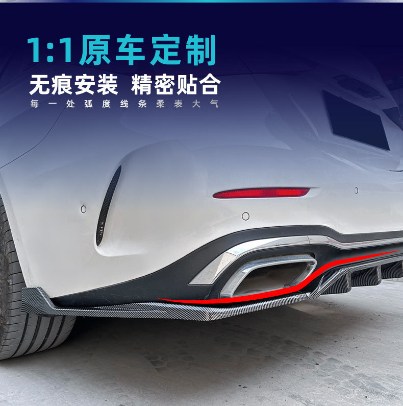 Suitable for Mercedes-Benz C-Class W206 C260 C43 AMG 2022+ rear lip, rear spoiler, and rear diffuser – a cross-border modification part