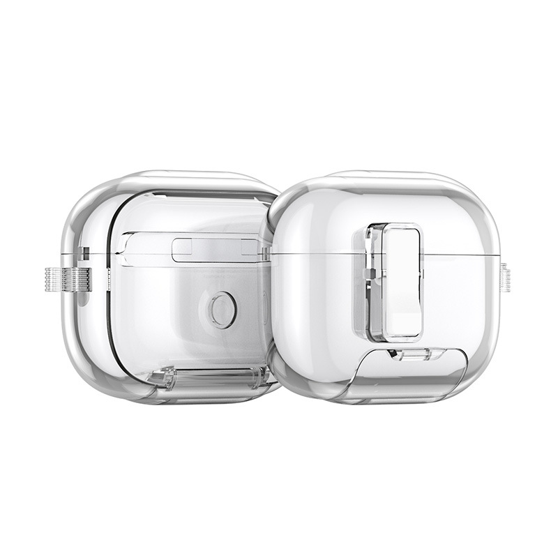 Aplicable Apple AirPods Pro2 estuche de auriculares Bluetooth AirPods4 estuche transparente a prueba de caídas TPU estuche mayorista