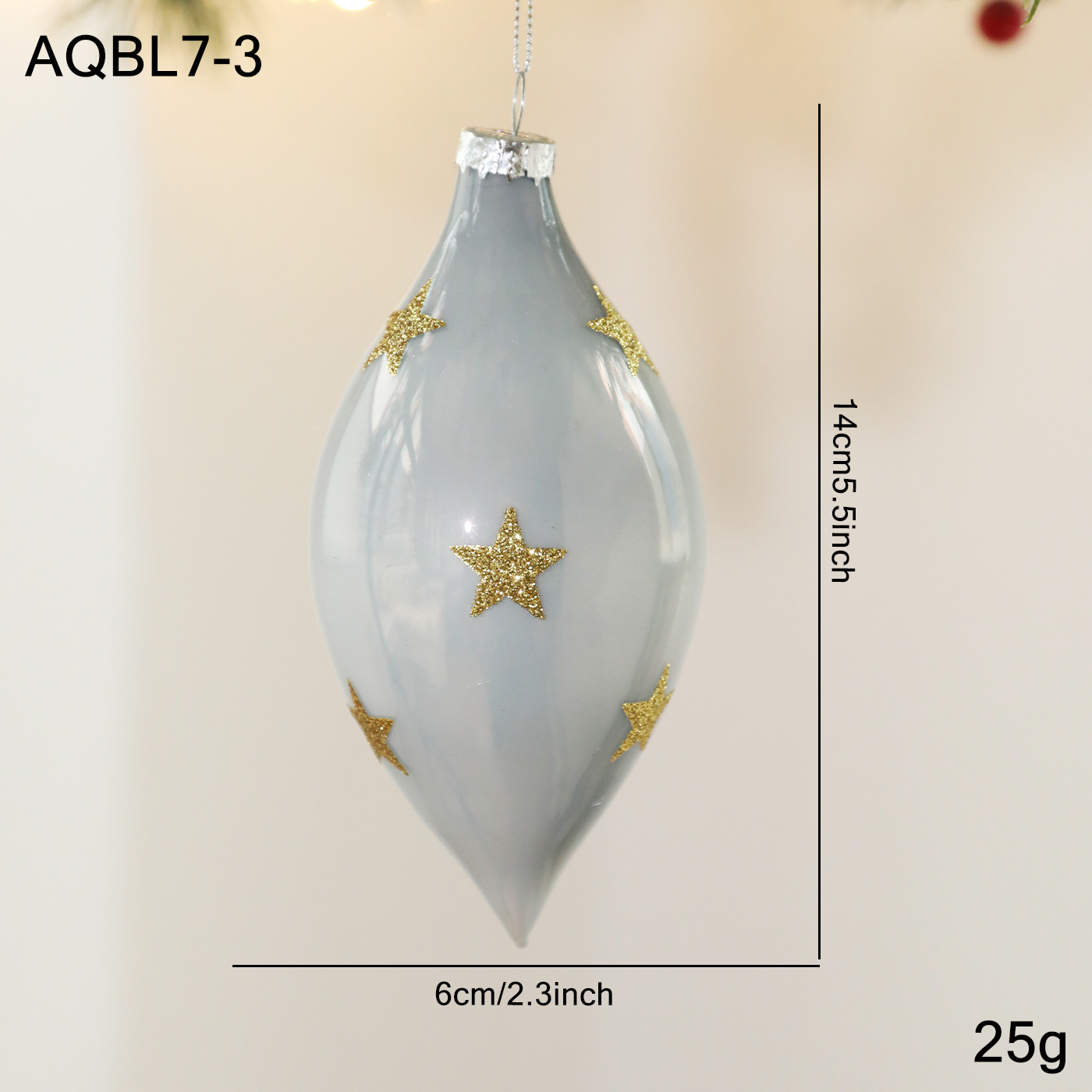 Color transfronterizo bola de vidrio de forma especial gotas brillantes cebolla bola de Navidad colgante árbol de Navidad colgante decoración de bola colgante