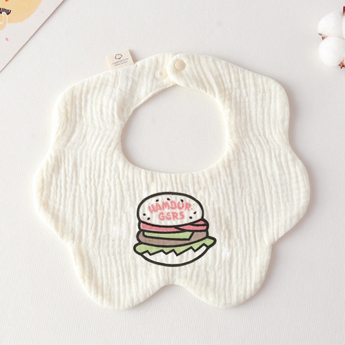 Gauze newborn saliva bag baby bib infant bib cotton saliva towel baby class A pure cotton bib
