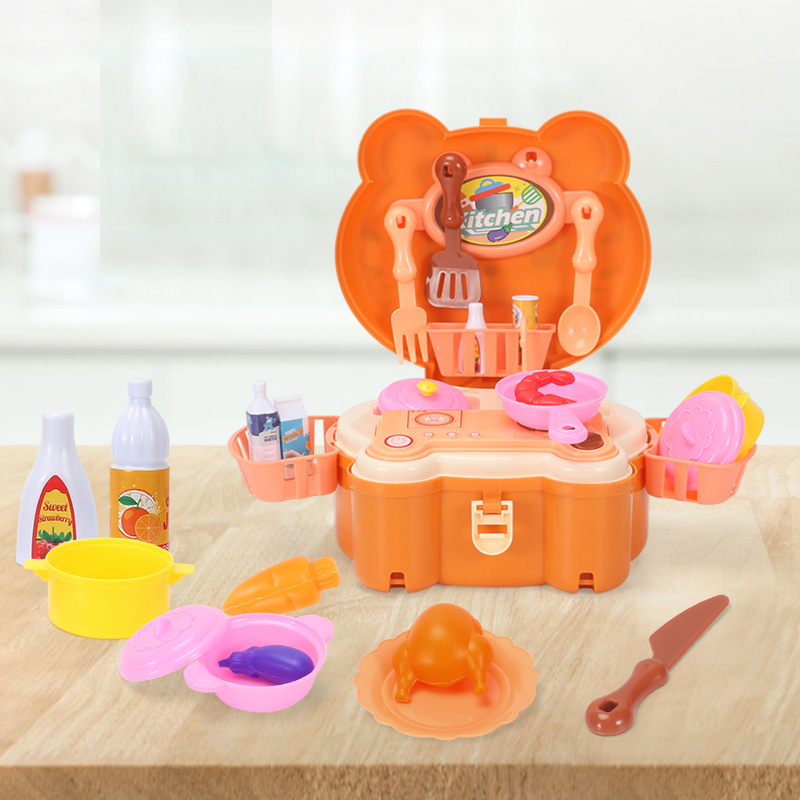 Niños jugar casa mochila doctor traje niños y niñas Caja de Herramientas cocina vajilla bebé joyería Juguetes