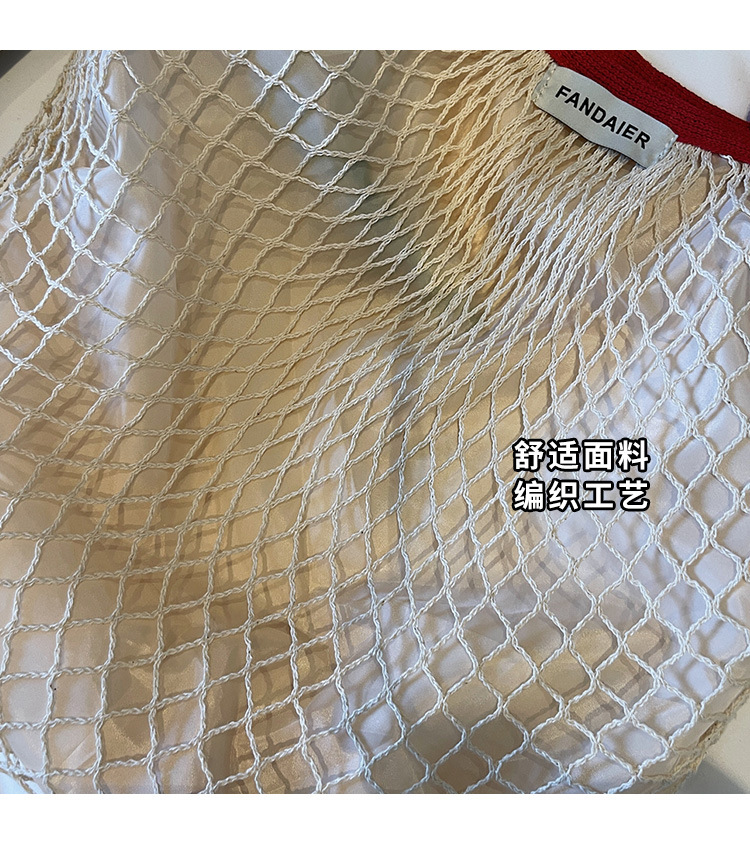 Lazy style large bag Women's 2025 new trendy and versatile single-shoulder bag with large capacity hollowed-out tote bag Specification drawing