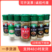 30g/瓶孜然辣椒烧烤料黑白胡椒花椒粉调味香辛料烧烤7件套佐料