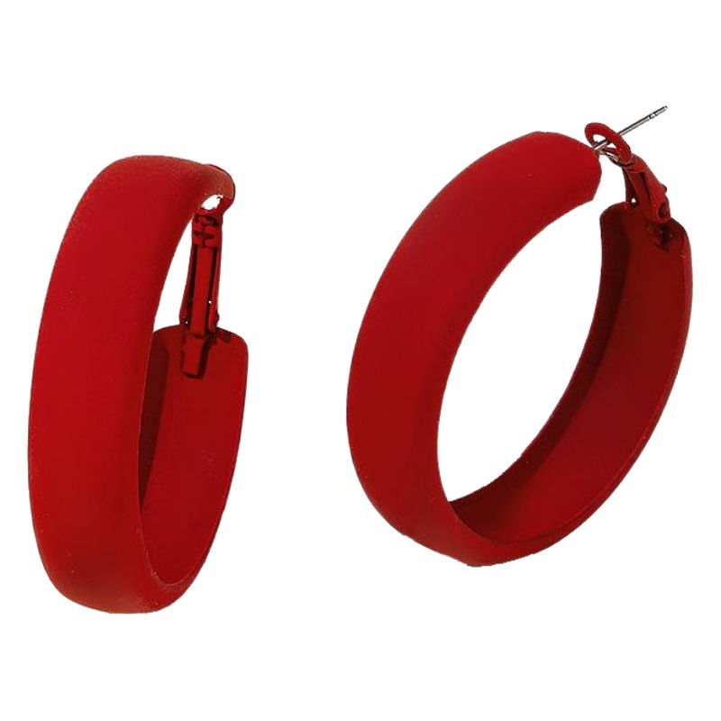 Europe and the United States big fashion retro bright fruit color fluorescent color matte varnish earrings earrings source manufacturers