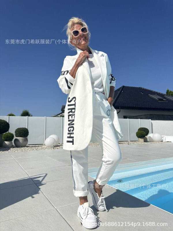 2025欧美跨境女装独立站亚马逊速卖通新款爆款女士字母套装休闲女|undefined