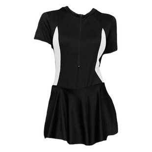 One-piece swimsuit women's summer skirt conservative sports style belly covering slimming student sweet fresh hot spring swimsuit