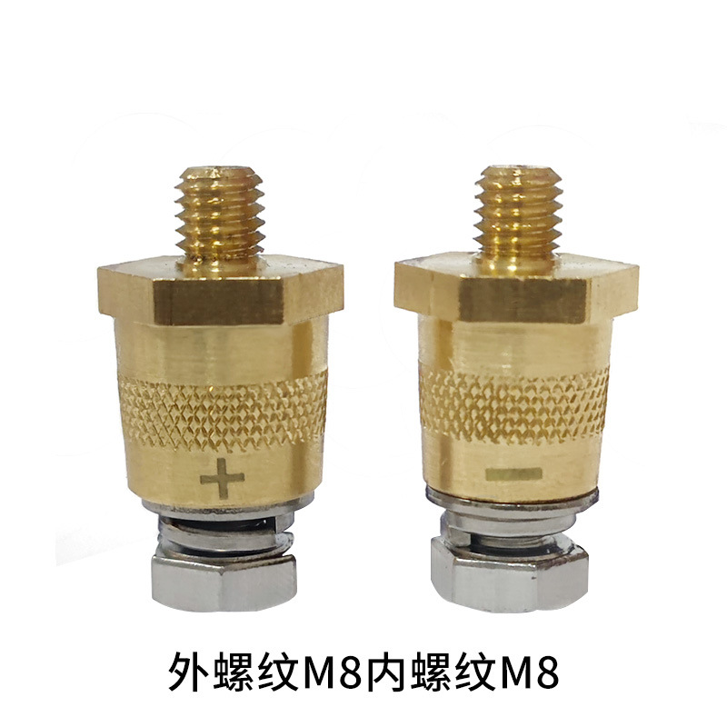 to Ordinary Pile Head – Putong Power supply, ignition system accessories - outer-thread-8mm-inner-8mm-pair-stainless-steel-screws
