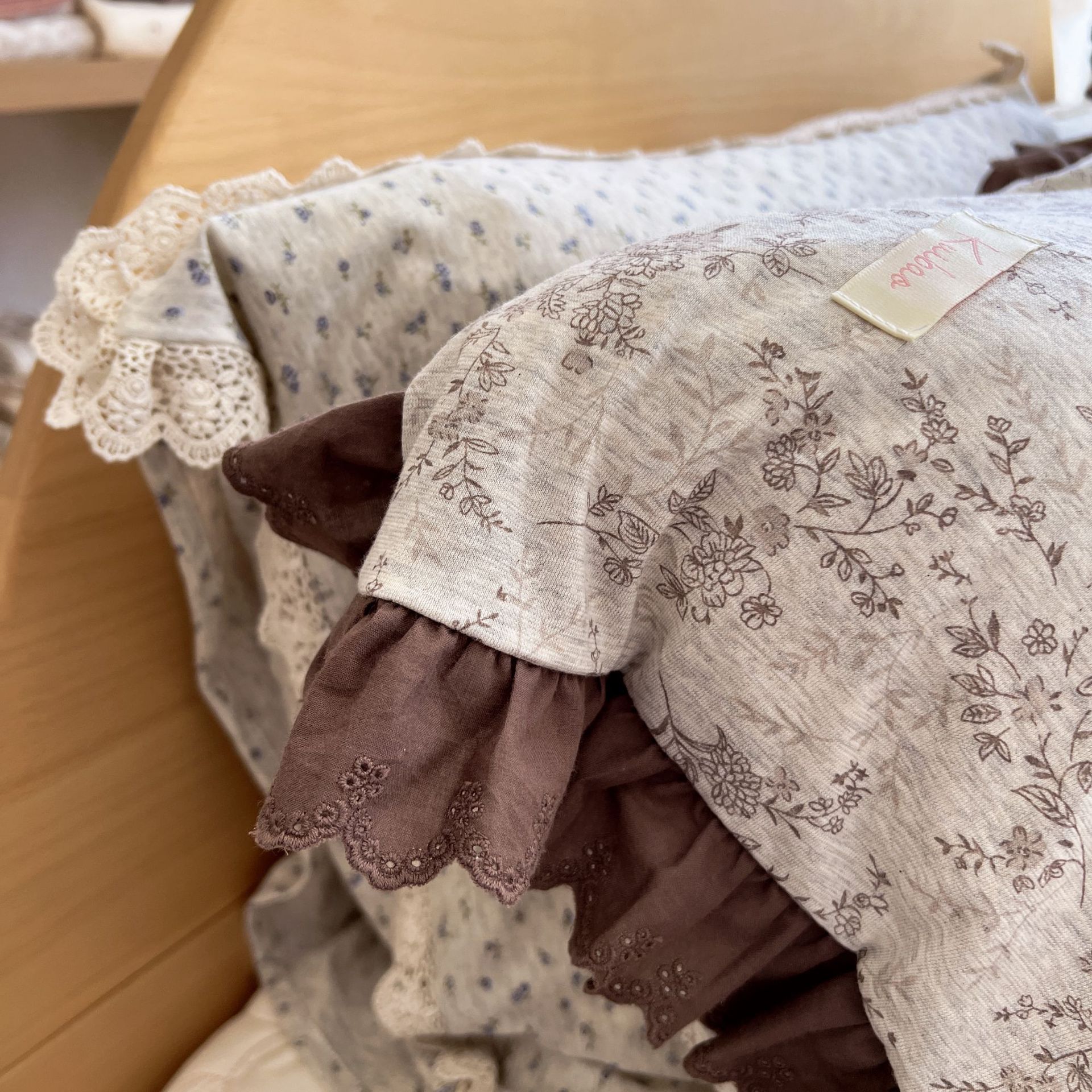 Nordycka pościel z dzianiny bawełnianej w stylu boho vintage_voghion.com