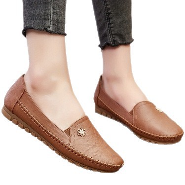 Grote maten populaire damesschoenen zijn comfortabel en zacht, veelzijdige loafers met platte zool._voghion.com