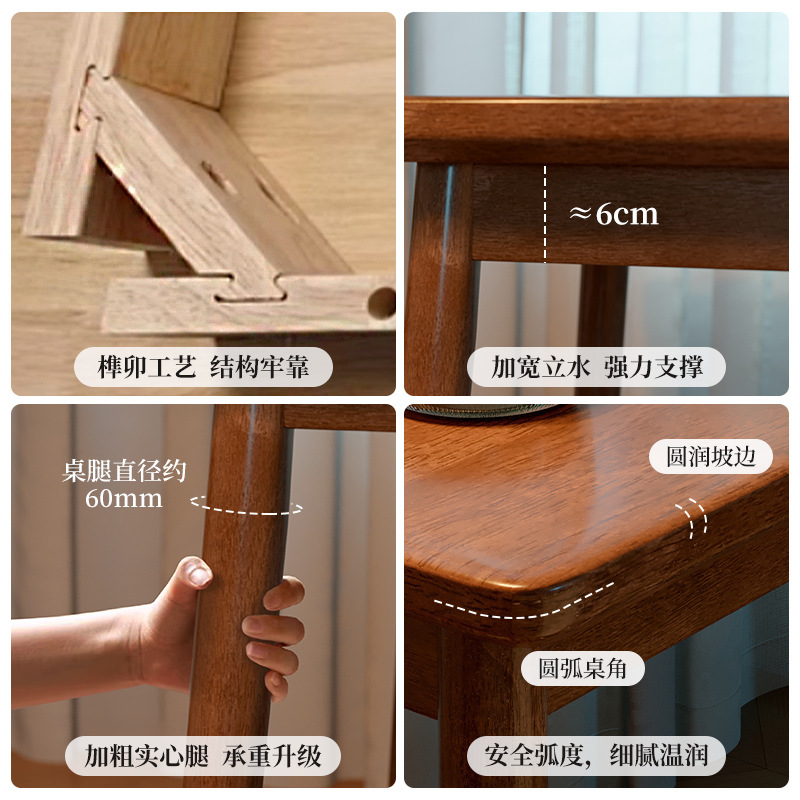 Escritorio de madera sólida, mesa de estudio para estudiantes caseros, escritorio de dormitorio pequeño para adultos, mesa de comedor de computadora medieval