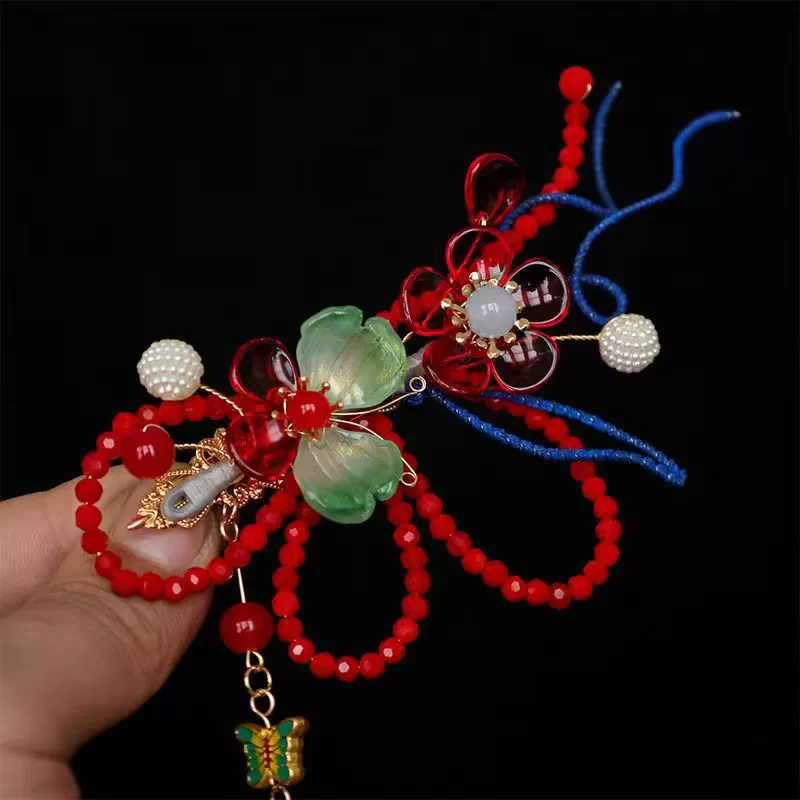 Hair accessory, red festive hairgrip