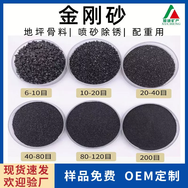 金刚砂喷砂除锈用黑色石英砂  地坪骨料黑砂 配重填充黑金砂