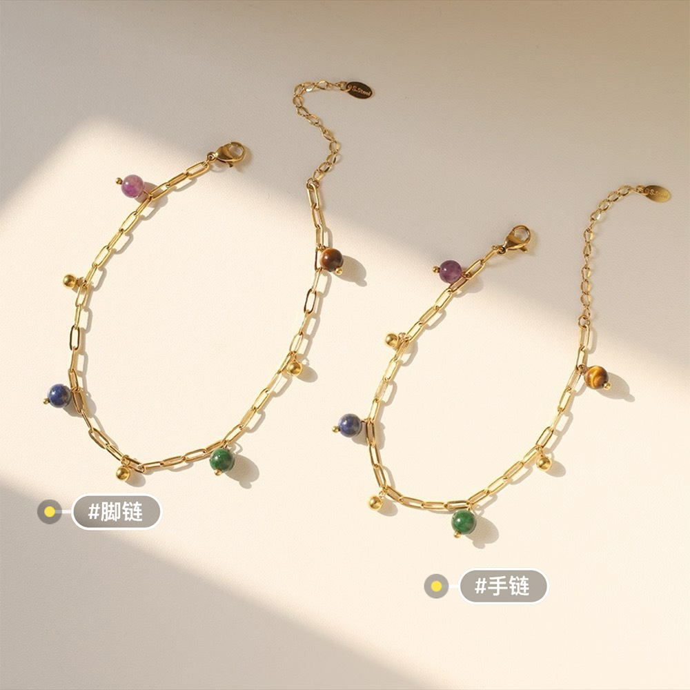 Bracciale di perline in cristalli naturali per l'equilibrio_voghion.com