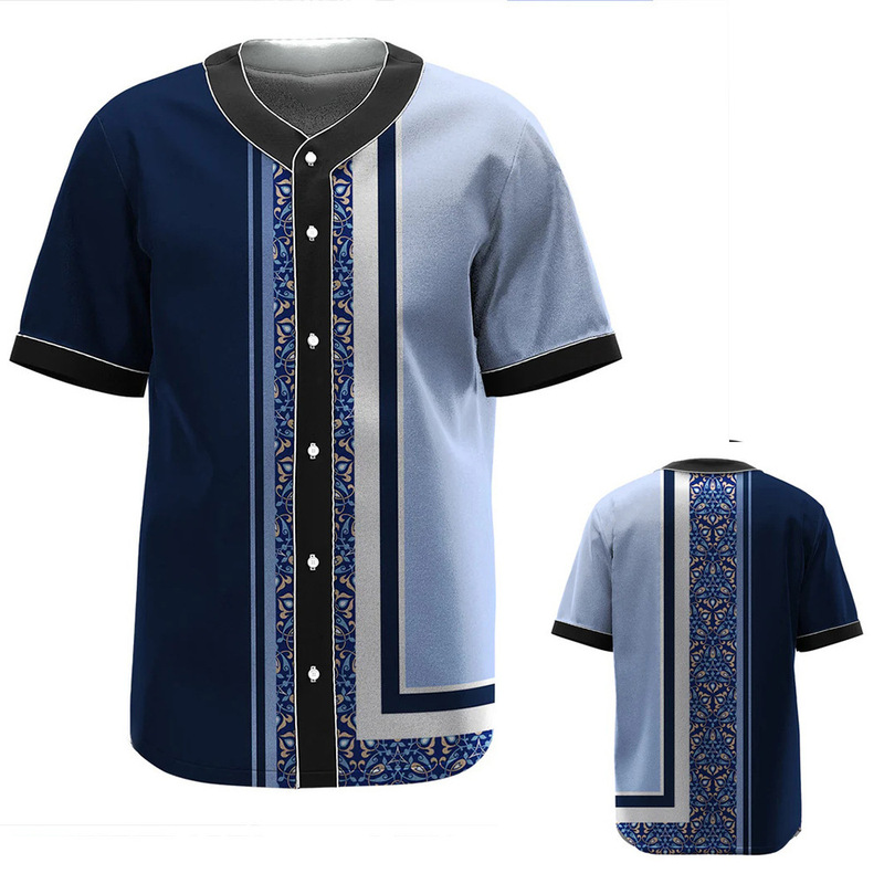 Men's Short-Sleeve Baseball Jacket for Summer, Trendy Loose Shirt, Casual Shirt, Independent Stand Sports Cardigan