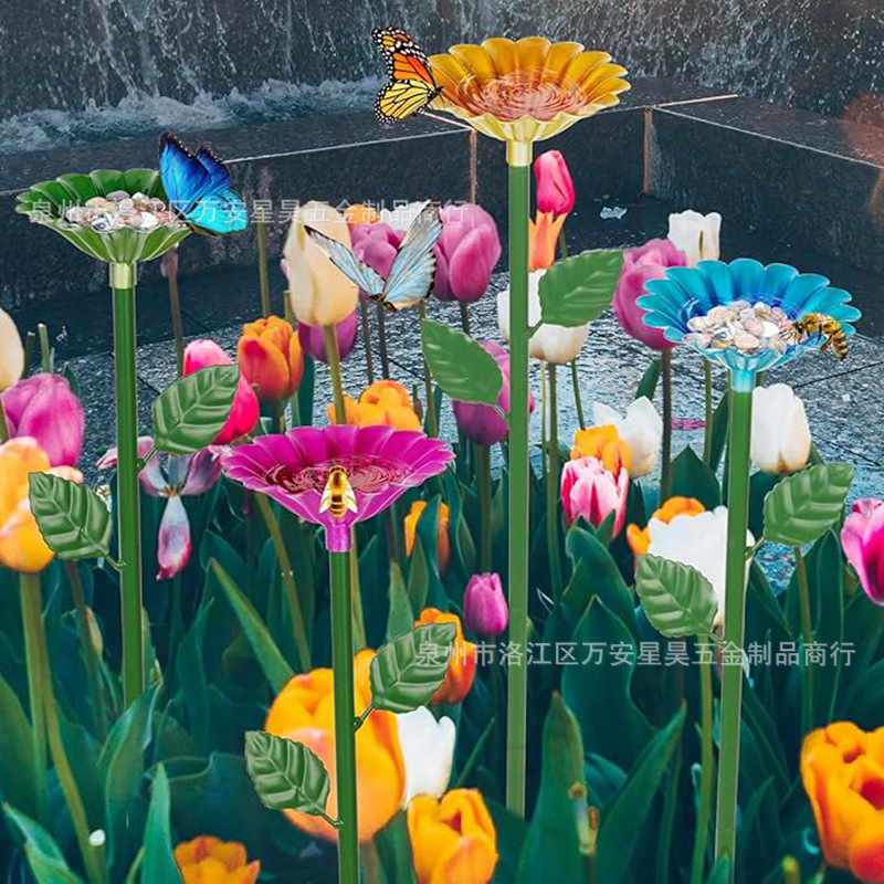 春の売れ筋屋外公園庭庭蜂の花給水器鉄製羊飼いフック吊りロッド地面プラグ防水|undefined