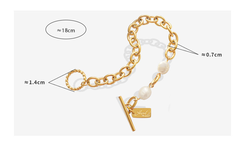 PVD Coated Gold Plating Process 18K Gold Plated Plating Material PVD Coated Real Gold Plated 18K Gold Geometric 304 Stainless Steel Fashion Waterproof Non Tarnish 304 Stainless Steel Bracelets