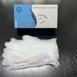 一次性9寸透明PVC手套 防油 食品加工 美容美发 纹身一次性防护手