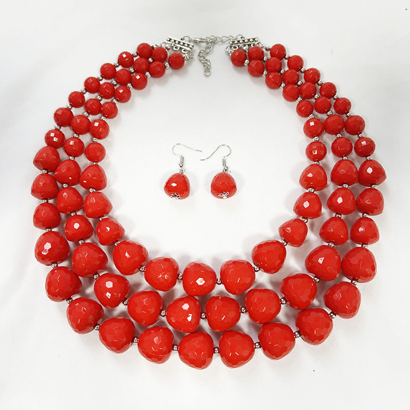 170g Weight Earrings, Necklace Classification 1 Set Quantity Holiday Occasion Acrylic Material Solid Color Pattern Unisex Gender Irregular Design Exaggerated Style Exaggerated Solid Color Arylic Irregular Unisex Earrings Necklace 27