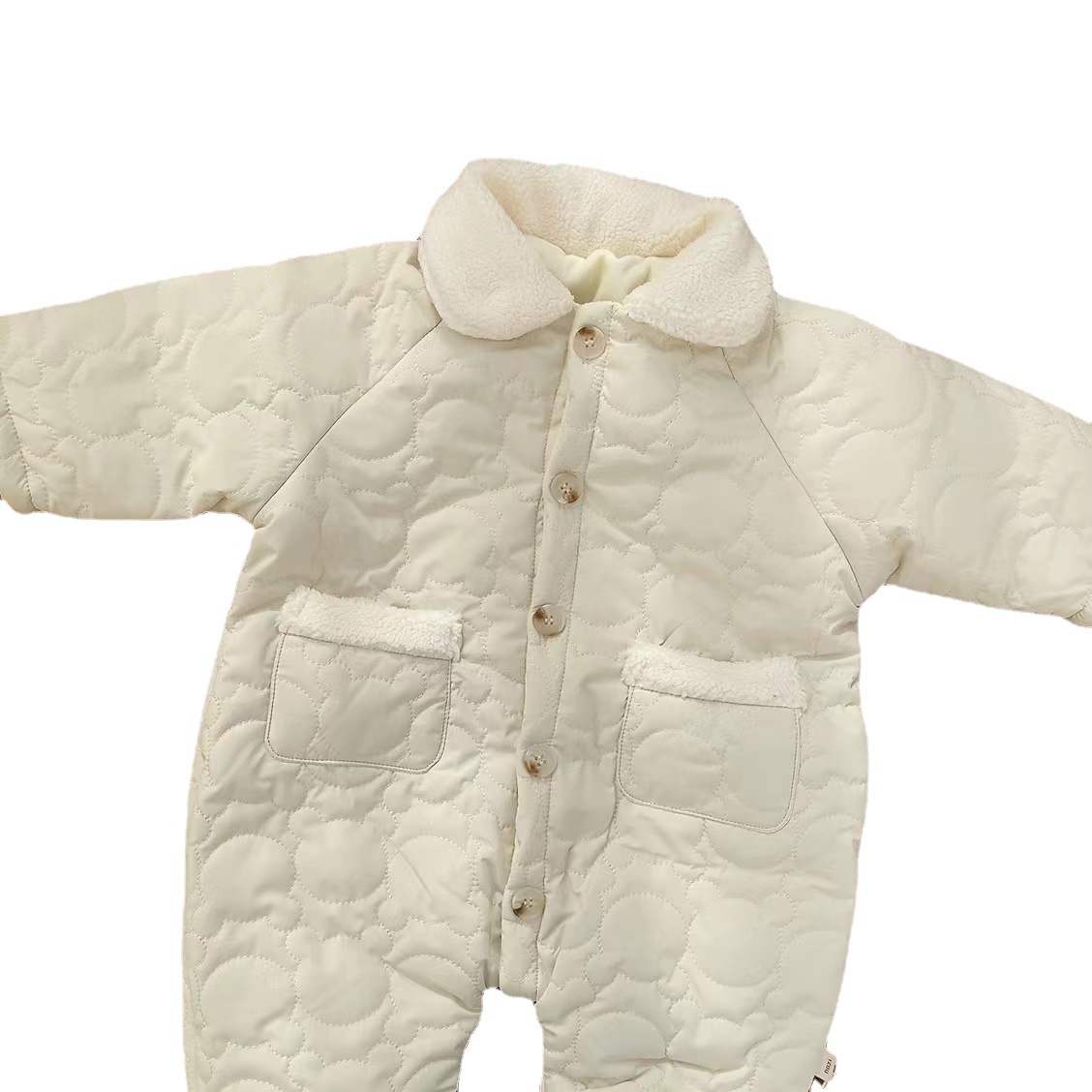 Mameluco de algodón para niños ropa para niños solapa de algodón mameluco de algodón para niñas ropa de otoño e invierno bebé de una pieza ropa acolchada de algodón
