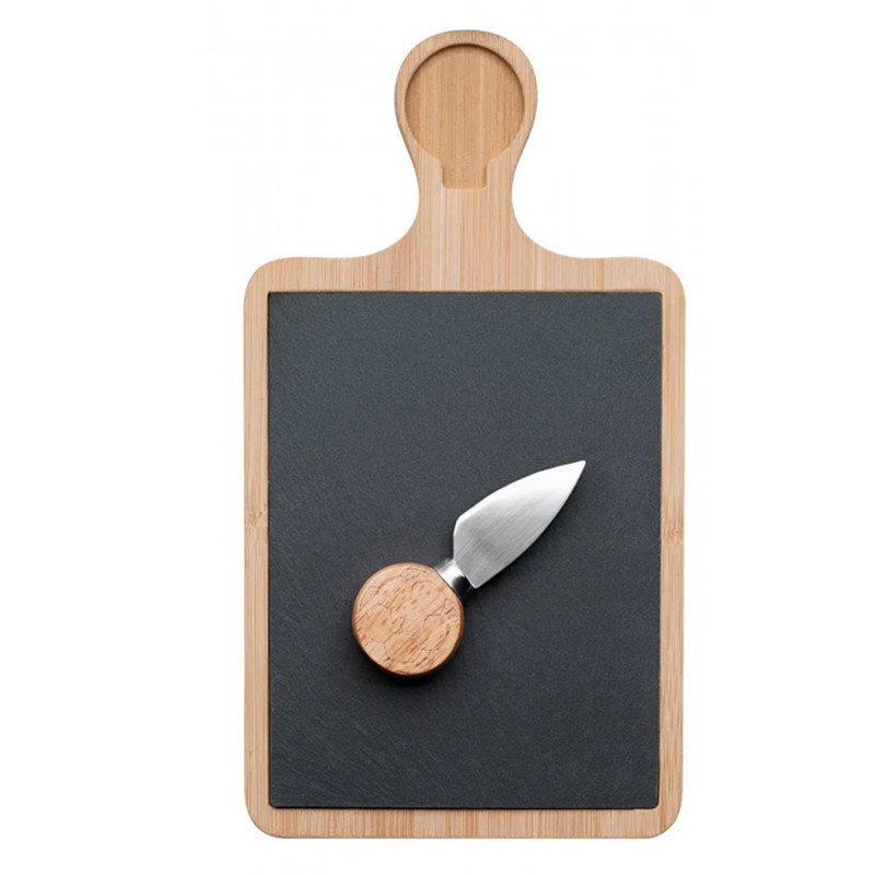 Bamboo Cheese Board Set Home Cheese Board Reversible Chopping Board Snack Tray Cutting Board Bsci Certification