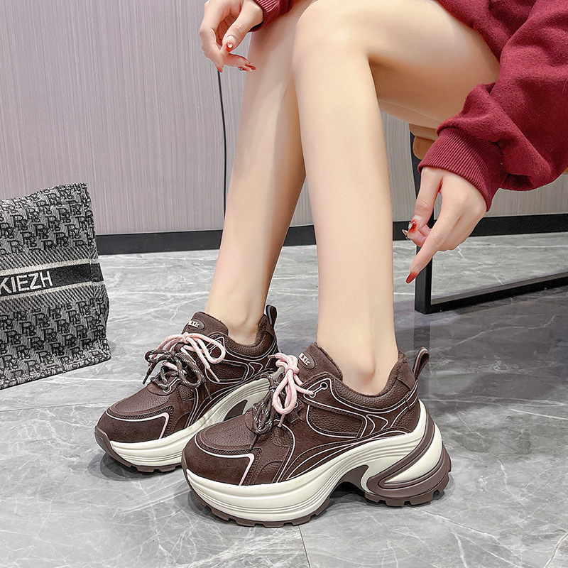 White casual footwear platform