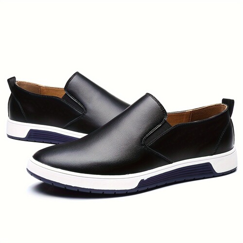 men's Navy Blue Slip On Loafers Casual Stylish Low Top