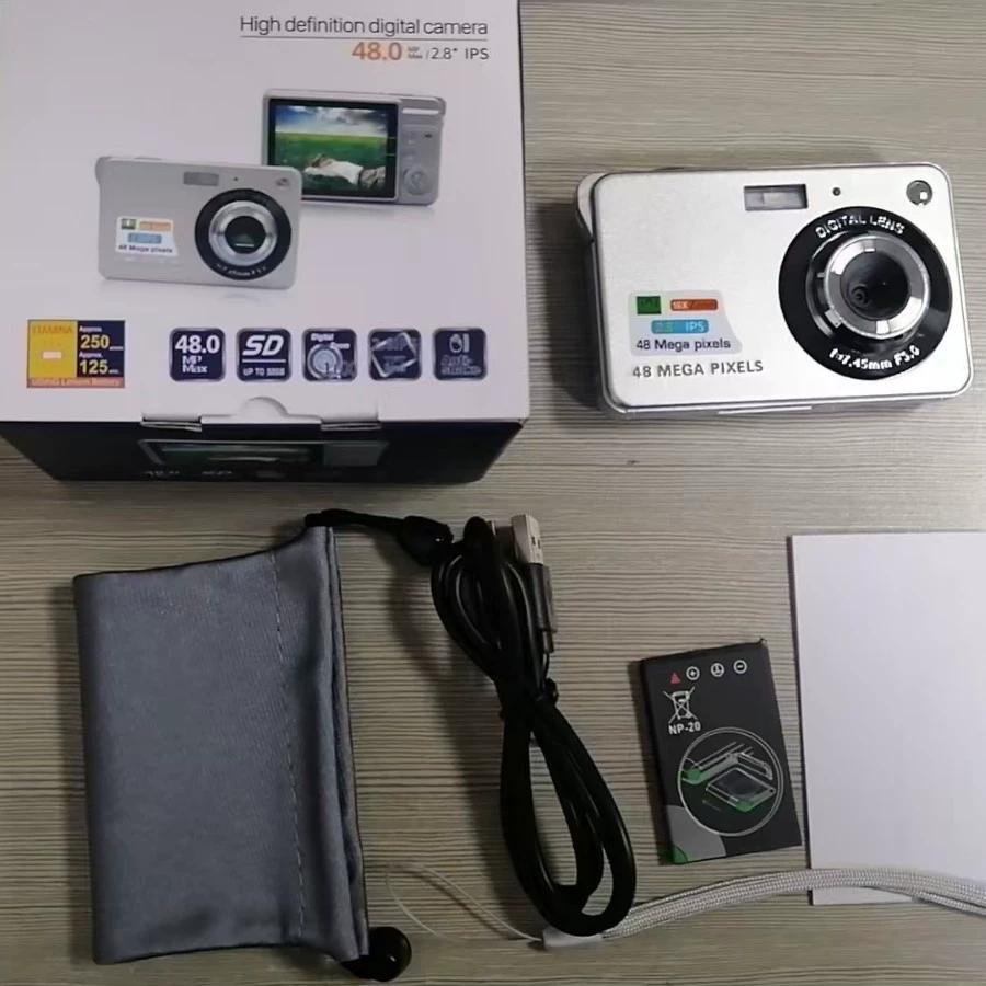 Digital Camera K09, 48 MP, HD Video, Night Vision, Compact Card-Style DV