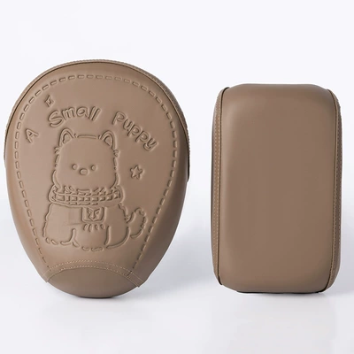 Simple Style Electric Vehicle Seat: Electric car cushion - khaki-front-and-back-set