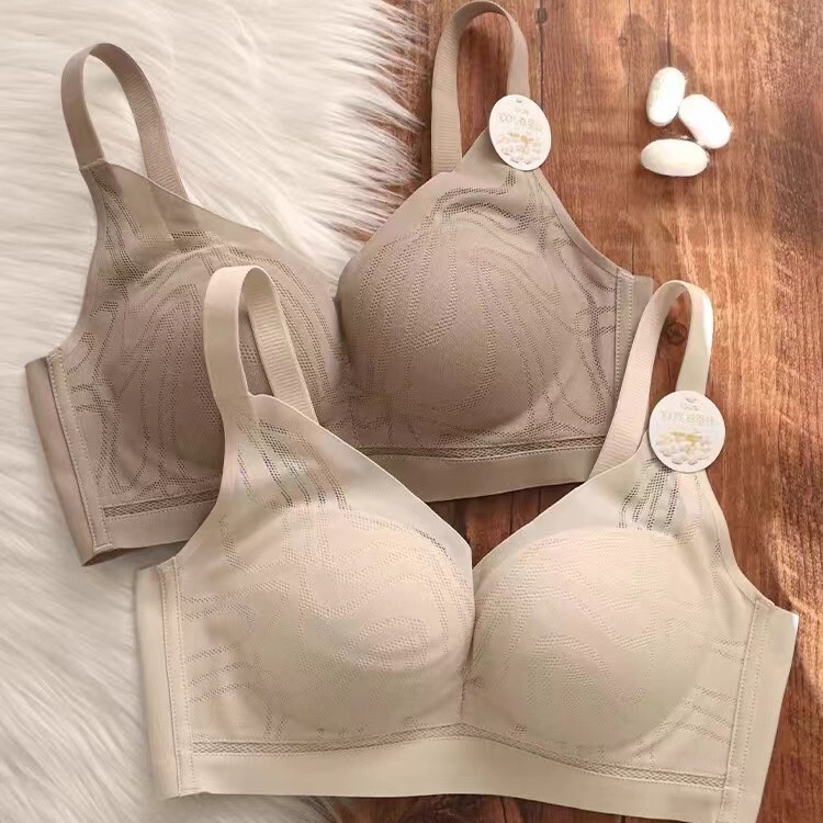 100% Silk Mulberry Silk Bra Small Chest Push-up Anti-sagging Paramilis Traceless Breathable Comfortable Underwear for Women 100% Silk Mulberry Silk Bra Small Chest Push-up Anti-sagging Paramilis Traceless Breathable Comfortable Underwear for Women
