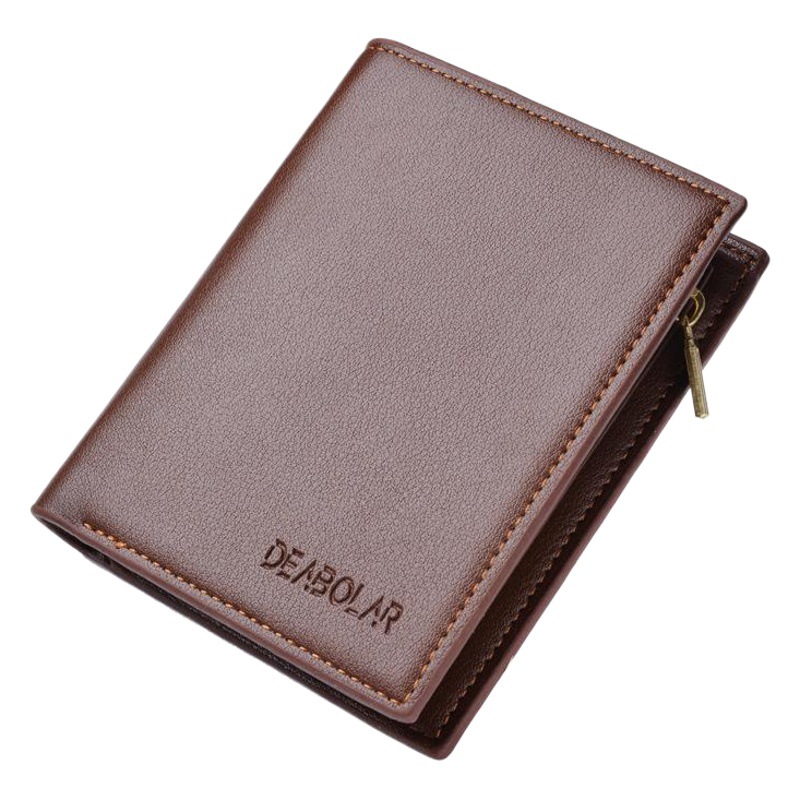 Wallet Men Hot Selling New Men's Short Wallet 70% off Zipper Pu Wallet Multi-Card Slot Manufacturer Ready Stock