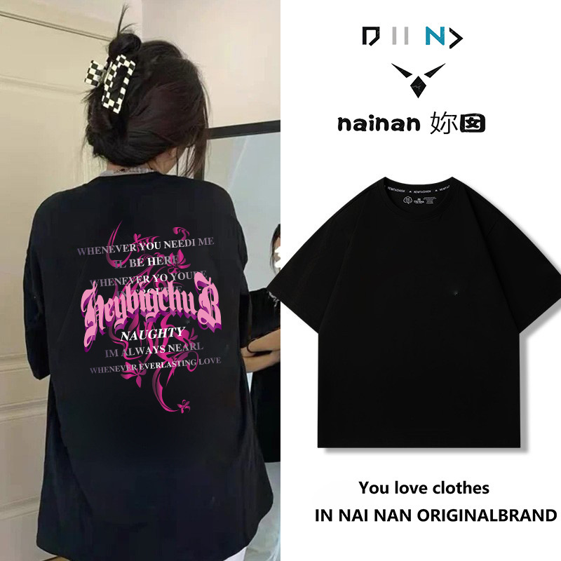 純綿半袖tシャツ女性夏韓国版新型ゆるい丸首小衆白色アニメプリント学生半袖tシャツ|undefined