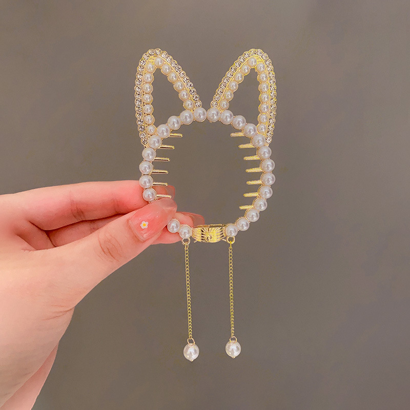 8#진주 고양이 귀