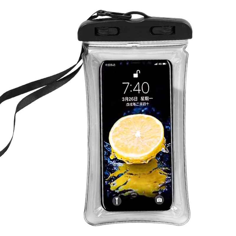 Floating airbag inflatable mobile phone waterproof bag outdoor diving swimming transparent waterproof mobile phone bag waterproof case Wholesale