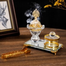 创意阿拉伯水晶香熏炉送夹子中东聚会两用蜡烛台节庆装饰摆件香插