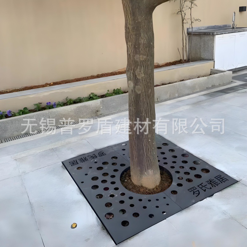 钢板树穴格栅 镀锌板护树板球墨铸铁树池篦子 201不锈钢树围子