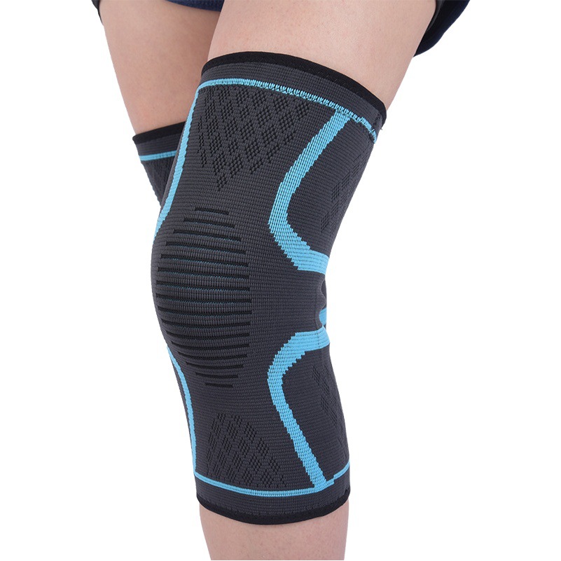 Silicone Non-slip Sports Nylon Knee Pad Breathable Knitted Four Seasons Basketball Running Joint Warm Pad Knee Pad Cover
