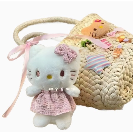 黒と白のラブバックル kt 人形ペンダント ジョングユと同じスタイルのかわいい人形ペンダント女の子ぬいぐるみ KT 猫キーホルダー|undefined