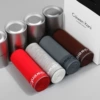 High -end silver can: gray+medium gray+brown+red