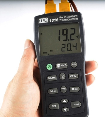 台湾泰仕 TES-1316记忆式温度表 温度计温度仪TES1316