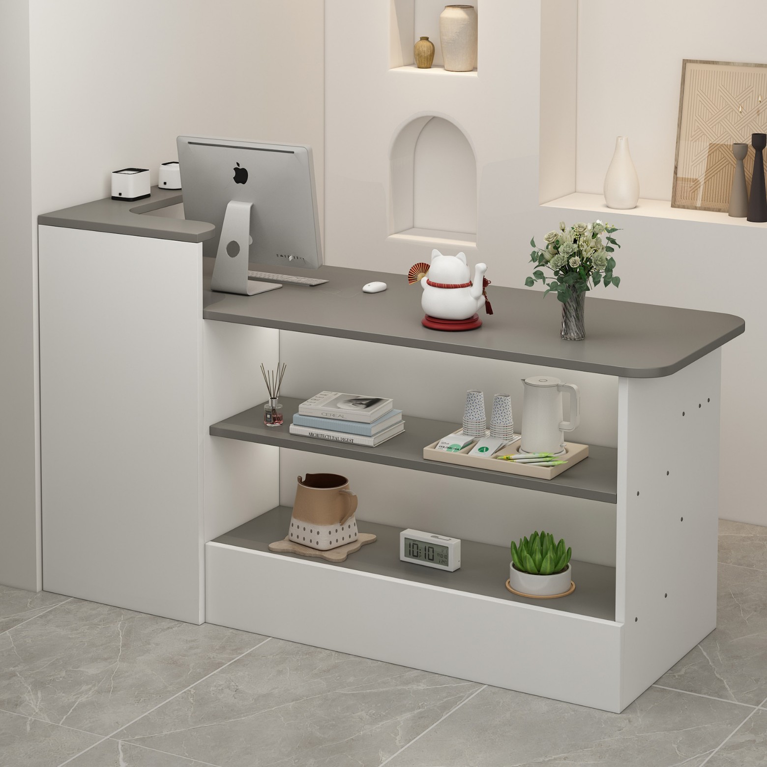 Bar Counter Cashier Front Desk Simple Modern Clothing Store Front Desk Women's Clothing Store Small Bar Table Beauty Reception Desk